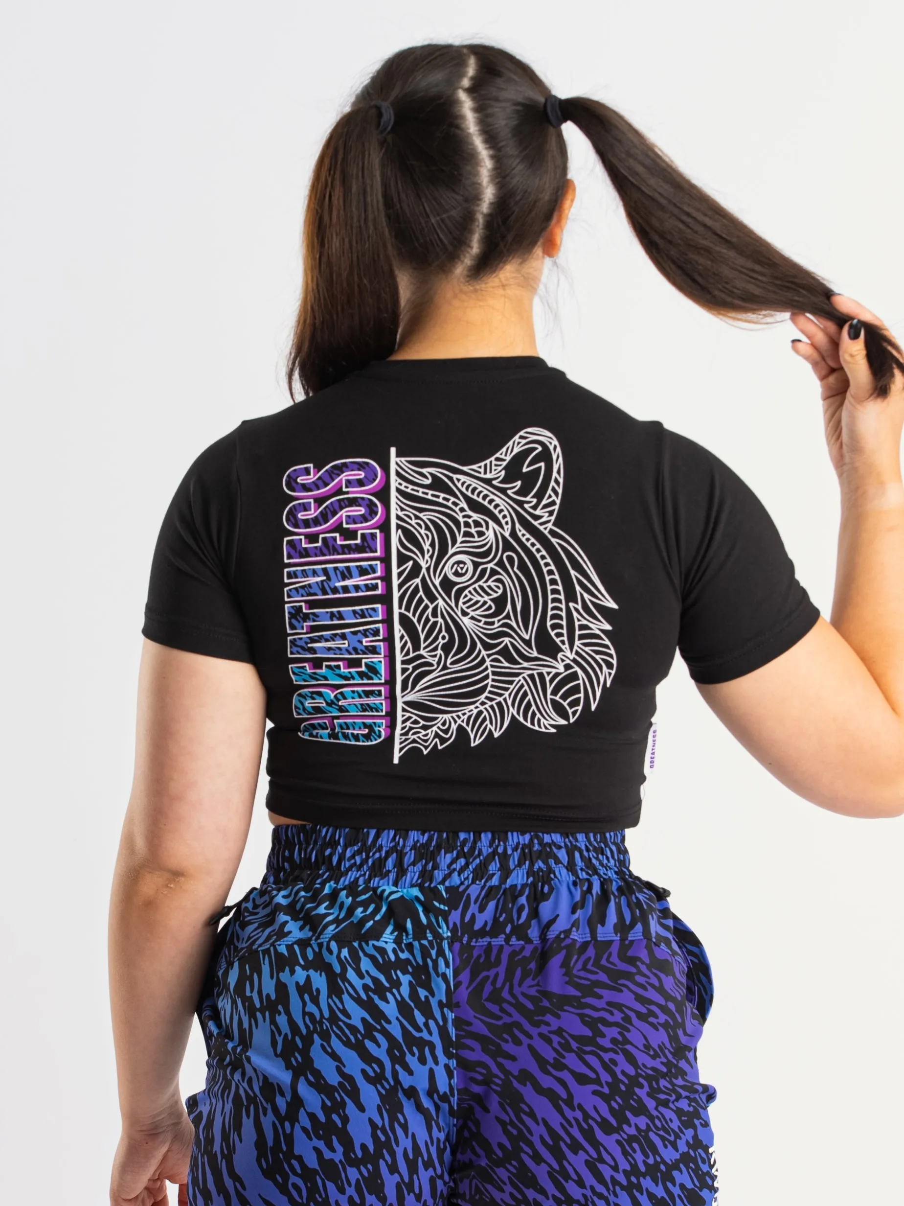 Violet Tiger Greatness Women's Non Bar Grip Crop