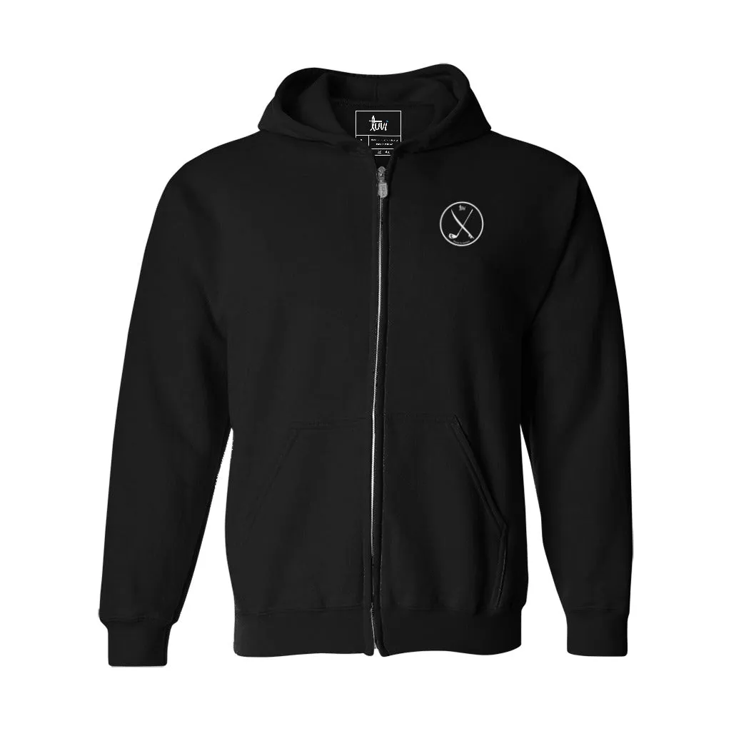 Waves To Wedges Crest Zip Up Hoodie - Black