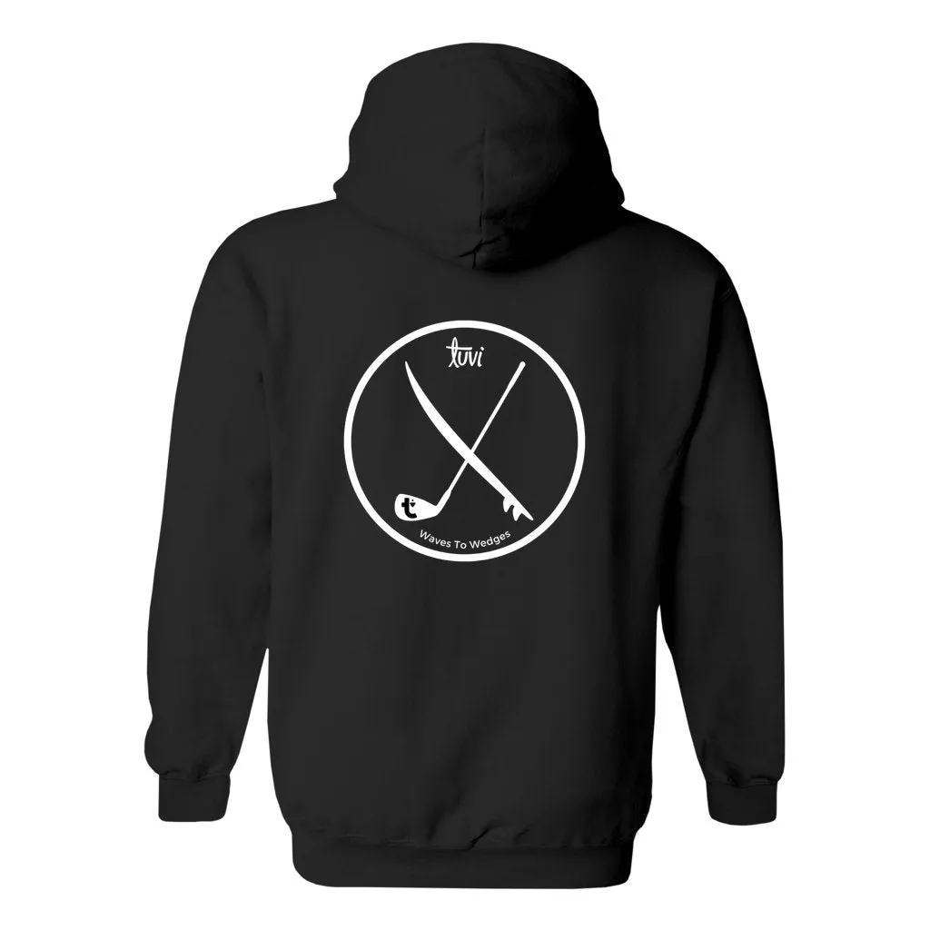 Waves To Wedges Crest Zip Up Hoodie - Black