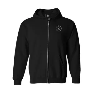 Waves To Wedges Crest Zip Up Hoodie - Black