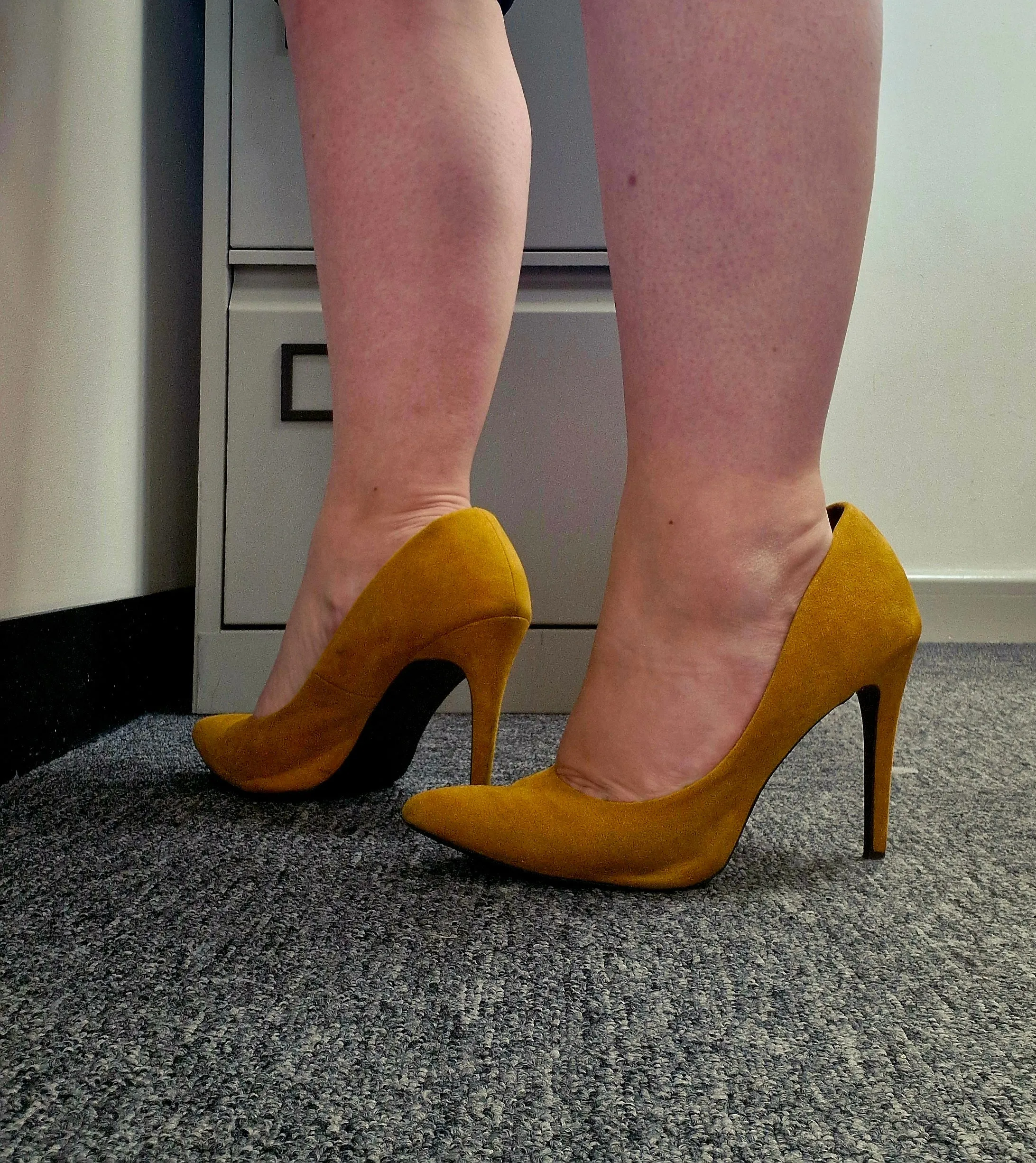 Well Worn Mustard Coloured Heels with Light scent
