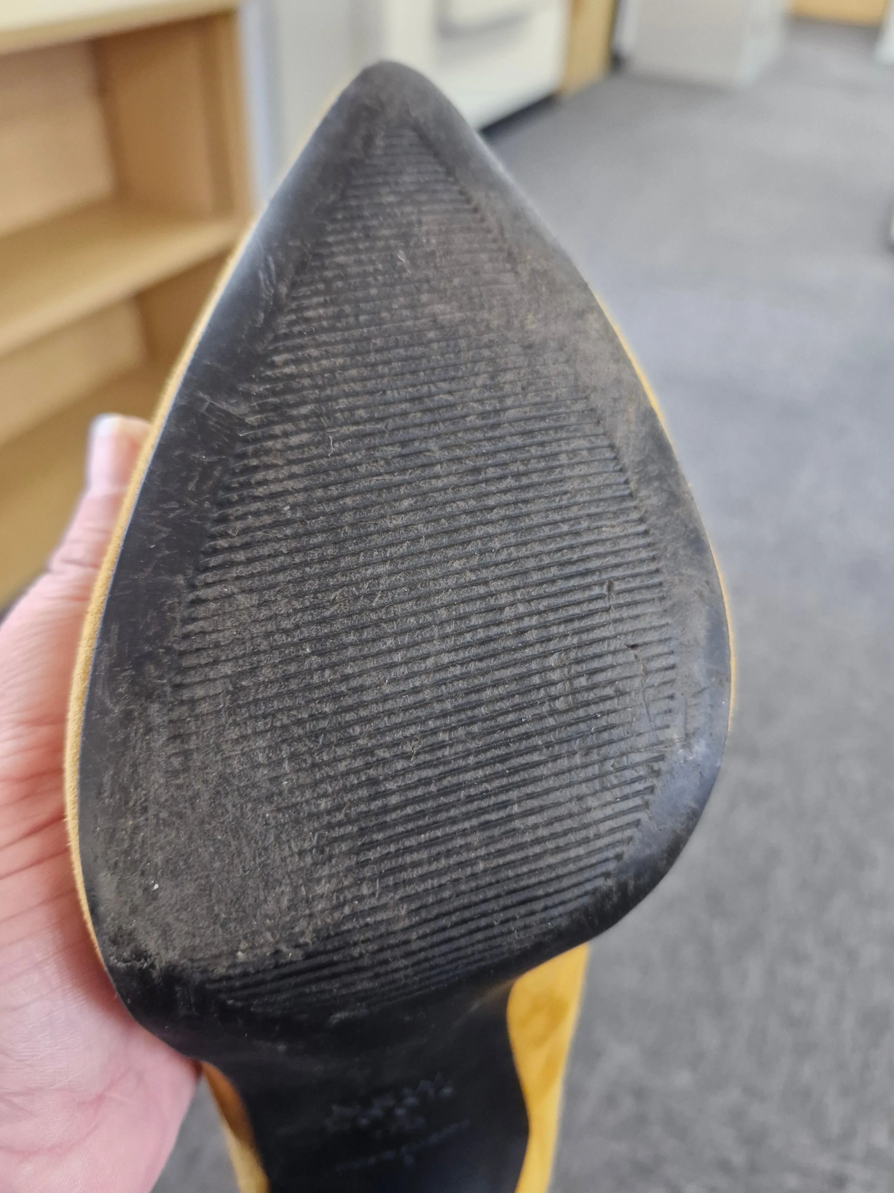 Well Worn Mustard Coloured Heels with Light scent