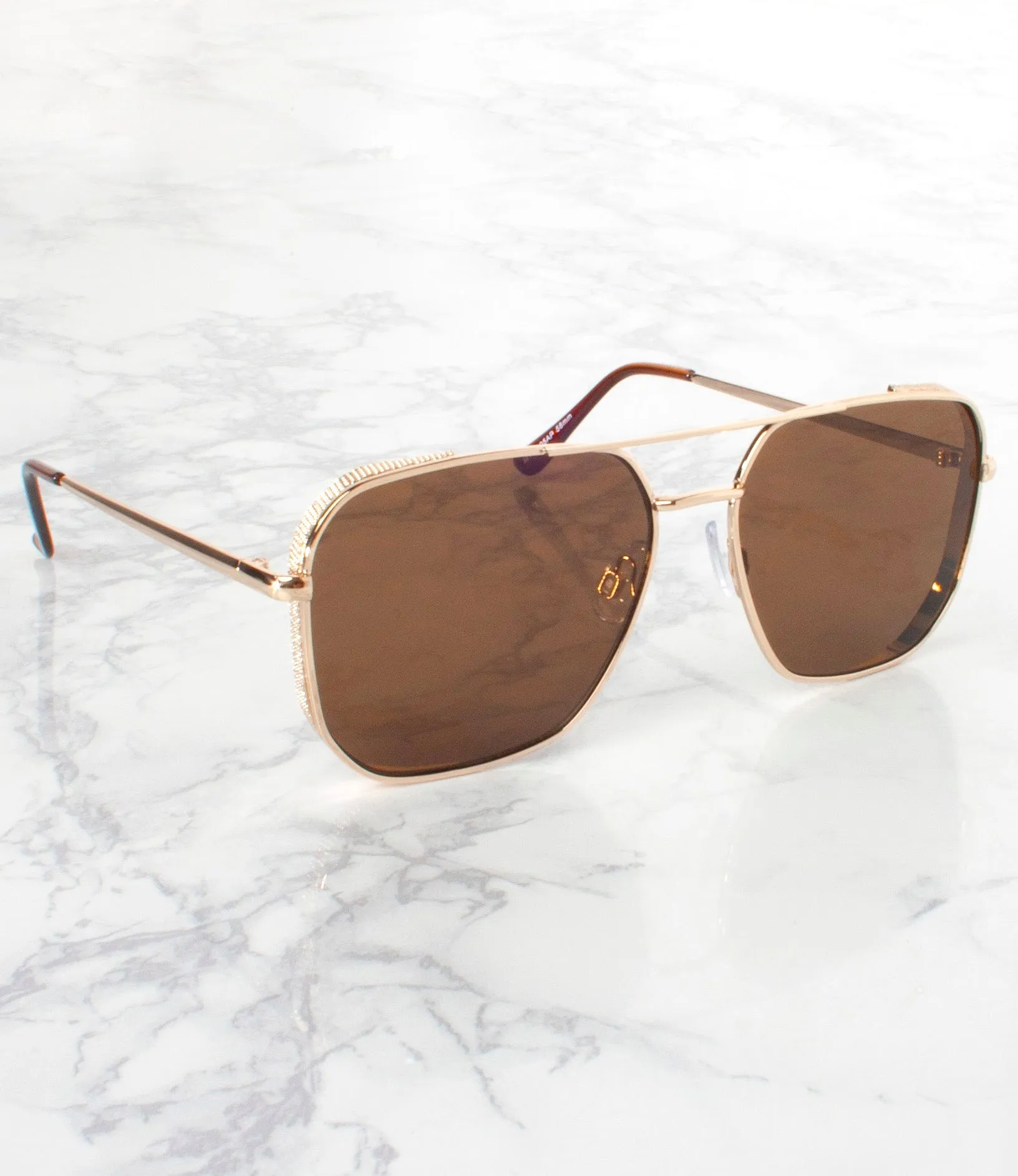 Wholesale Single Color Sunglasses - M118105AP-BROWN - Pack of 6 - $5.75/piece