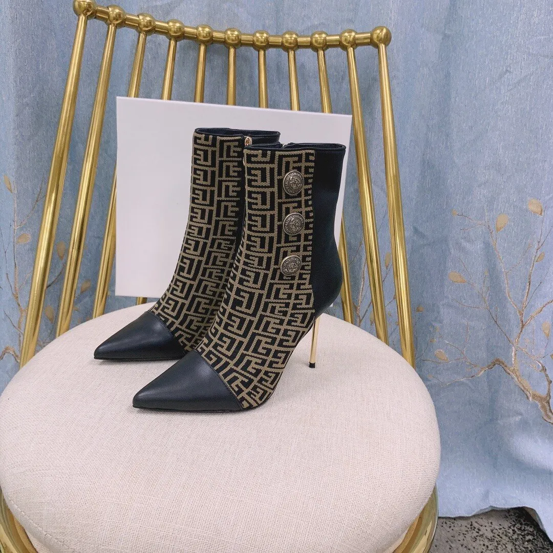 Woman Pointed-Toes Thin Heels Boots