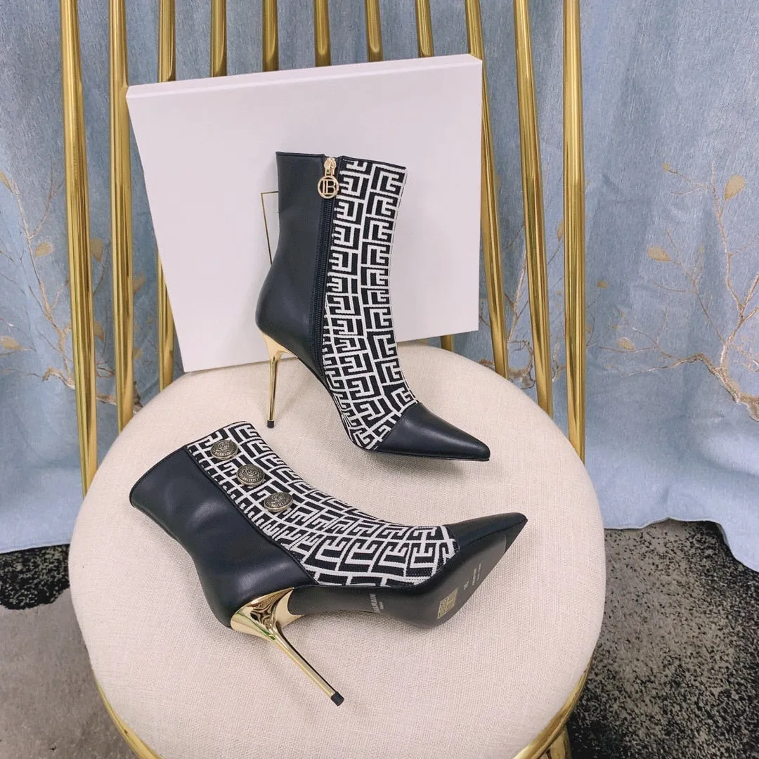 Woman Pointed-Toes Thin Heels Boots