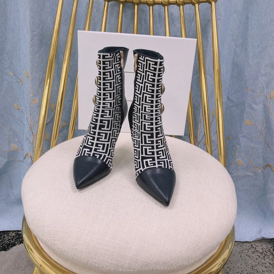 Woman Pointed-Toes Thin Heels Boots