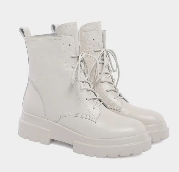 Women Genuine Leather Boots fashion Handmade autumn and winter Classic women's short boots warmshort boots plush shoes