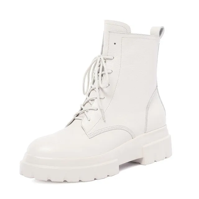 Women Genuine Leather Boots fashion Handmade autumn and winter Classic women's short boots warmshort boots plush shoes