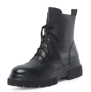 Women Genuine Leather Boots fashion Handmade autumn and winter Classic women's short boots warmshort boots plush shoes