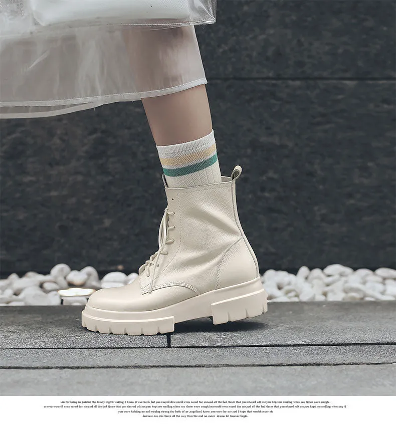 Women Genuine Leather Boots fashion Handmade autumn and winter Classic women's short boots warmshort boots plush shoes