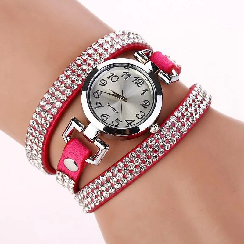 Women's Beautiful Rhinestone Bracelet Watch In 11 Colors!