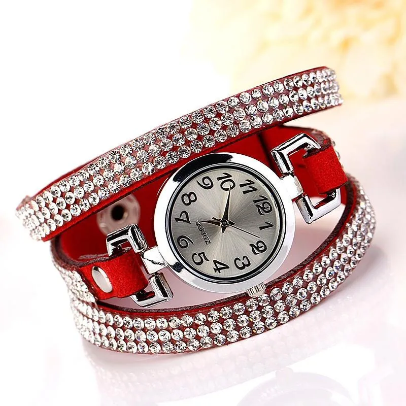 Women's Beautiful Rhinestone Bracelet Watch In 11 Colors!