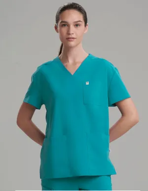 Womens Classic Scrub Top -  Teal