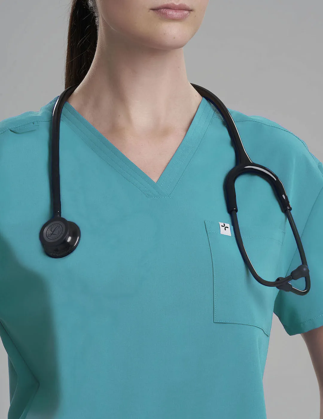 Womens Classic Scrub Top -  Teal