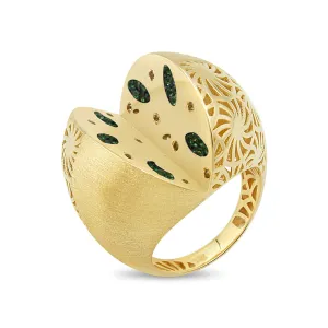 Women's Fancy big look ring in 14K
