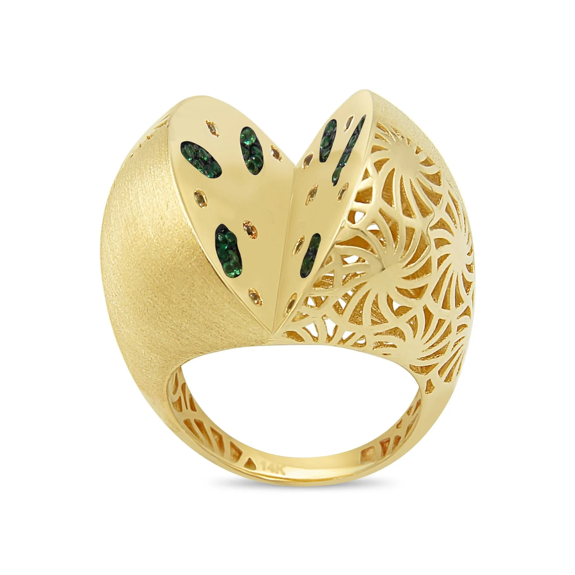 Women's Fancy big look ring in 14K