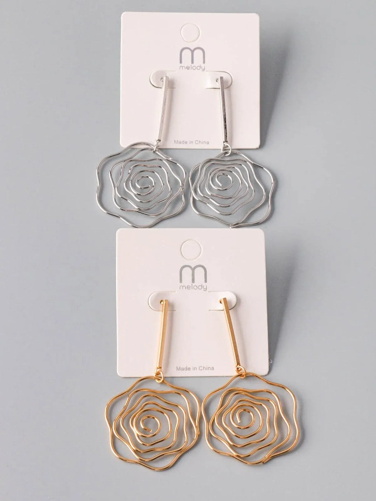 WOMEN'S FASHION GOLD & SILVER EARRINGS