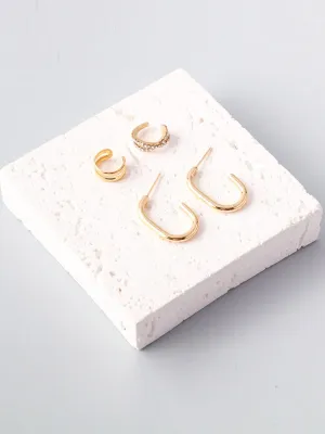 WOMEN'S FASHION GOLD & SILVER EARRINGS