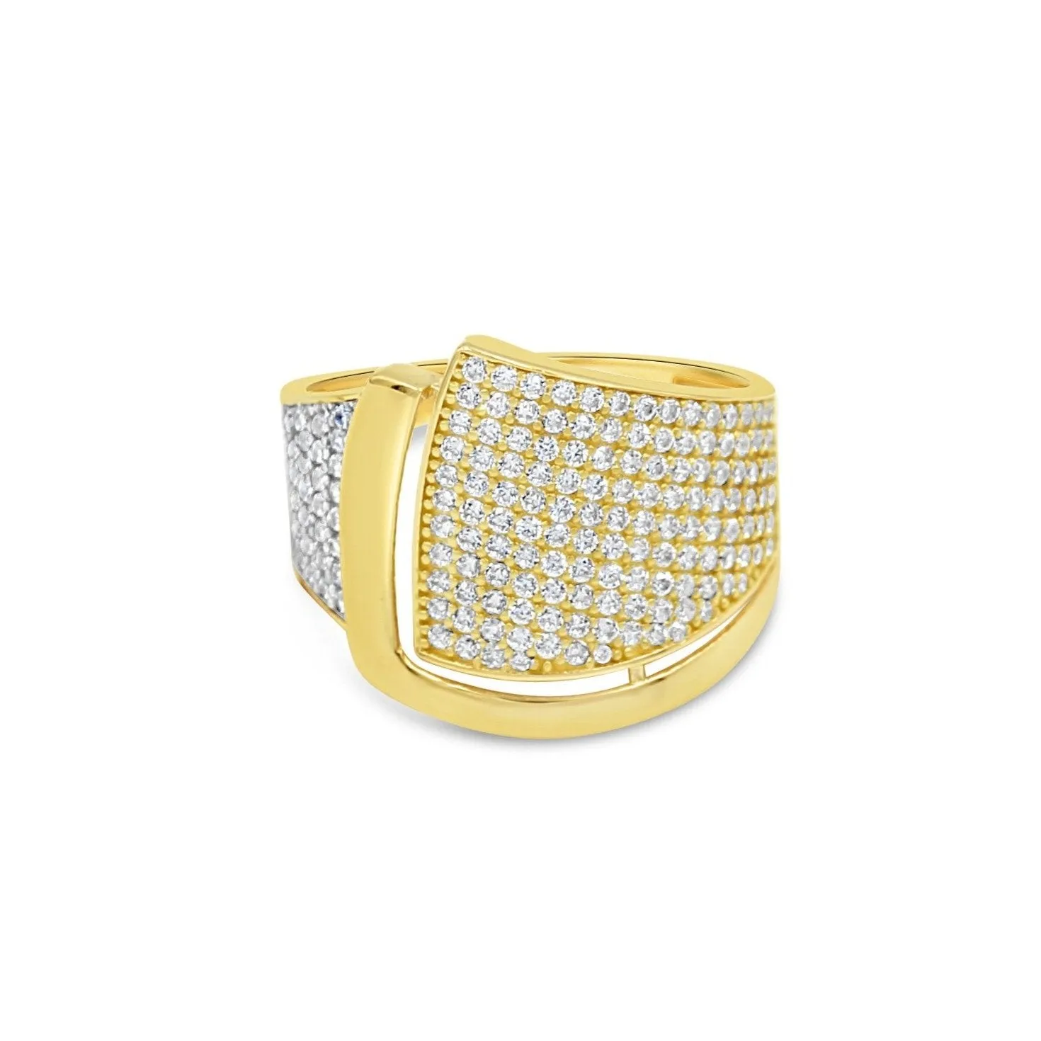 Women's Fashion Styled pave set ring in 10K