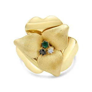 Women's Floral Fancy ring in 14K
