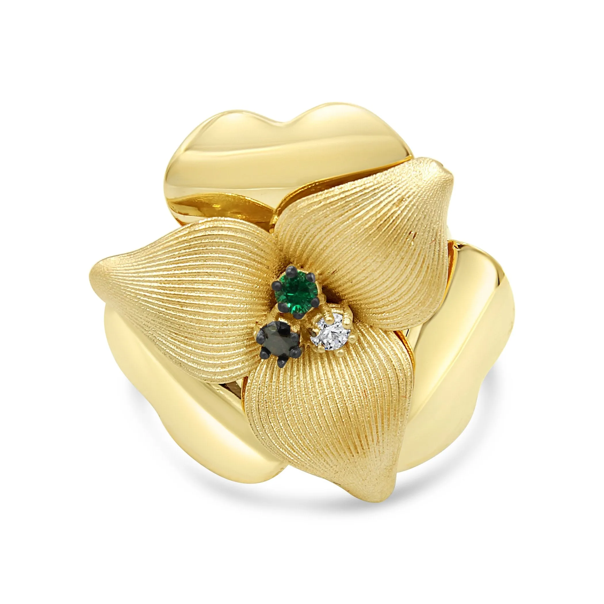 Women's Floral Fancy ring in 14K