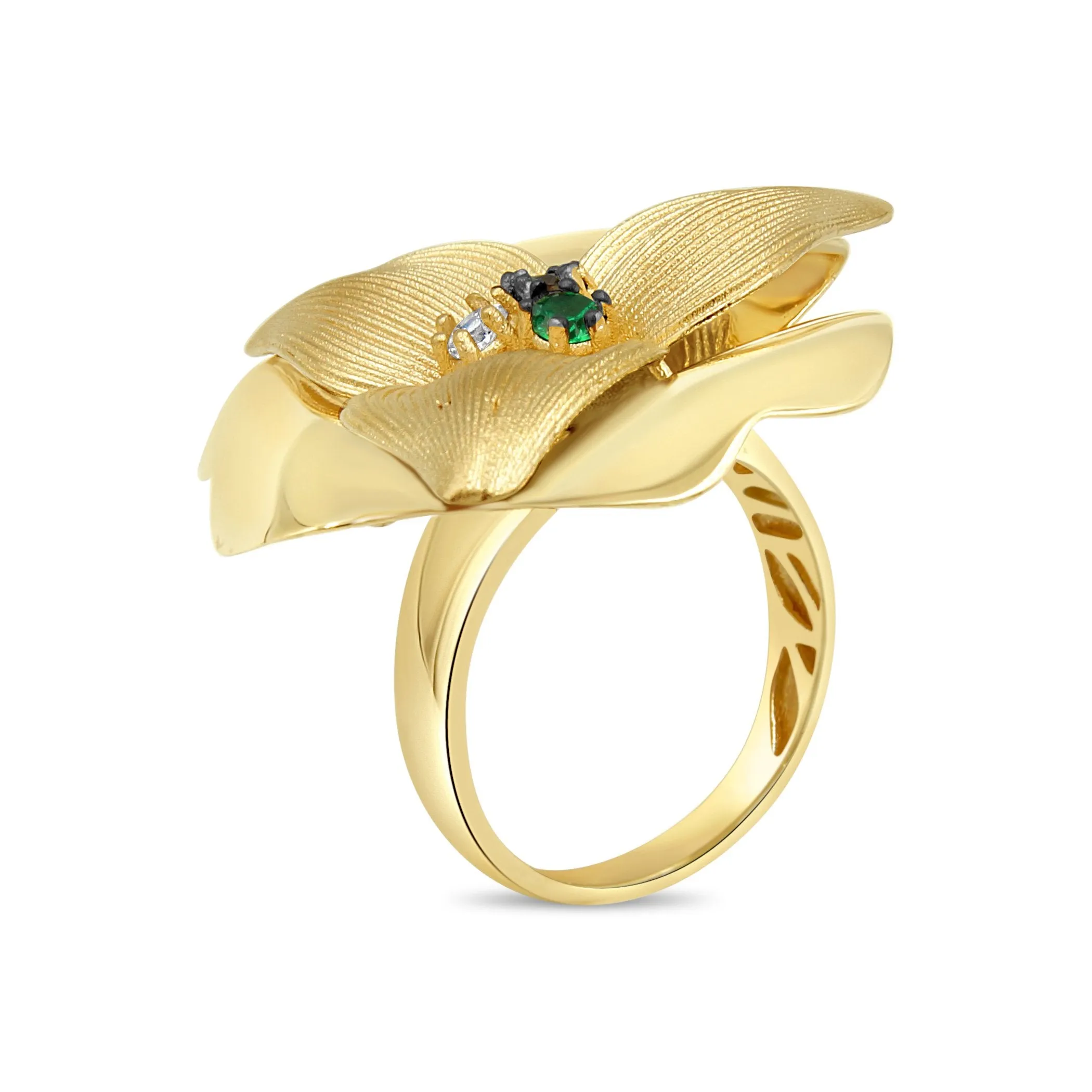 Women's Floral Fancy ring in 14K