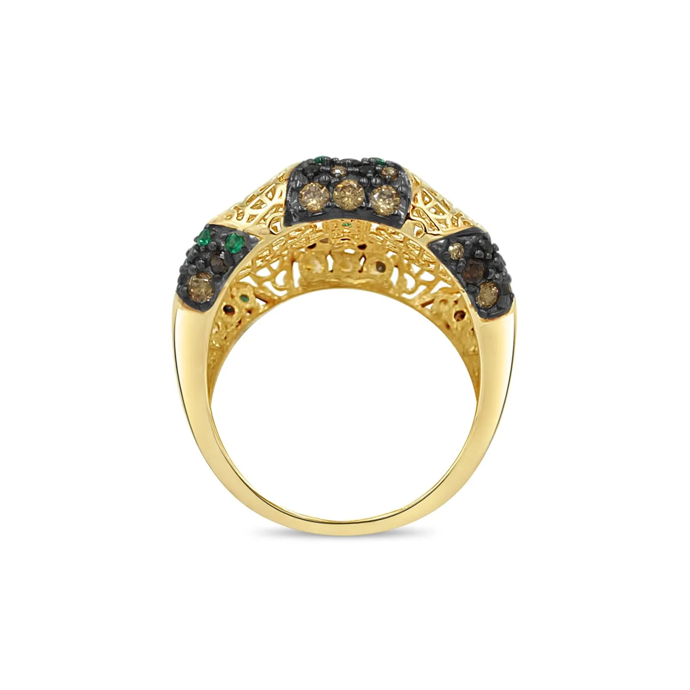Women's Floral Netted Styled ring in 14K