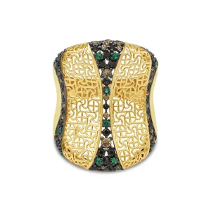 Women's Floral Netted Styled ring in 14K