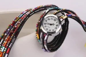 Women's Glass Jewel Watch With 9 Different Colors