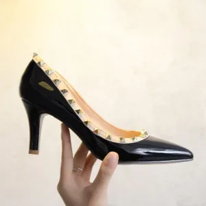 Women's Large Size Pointed Rockstud Dress Pump Shoes BS15