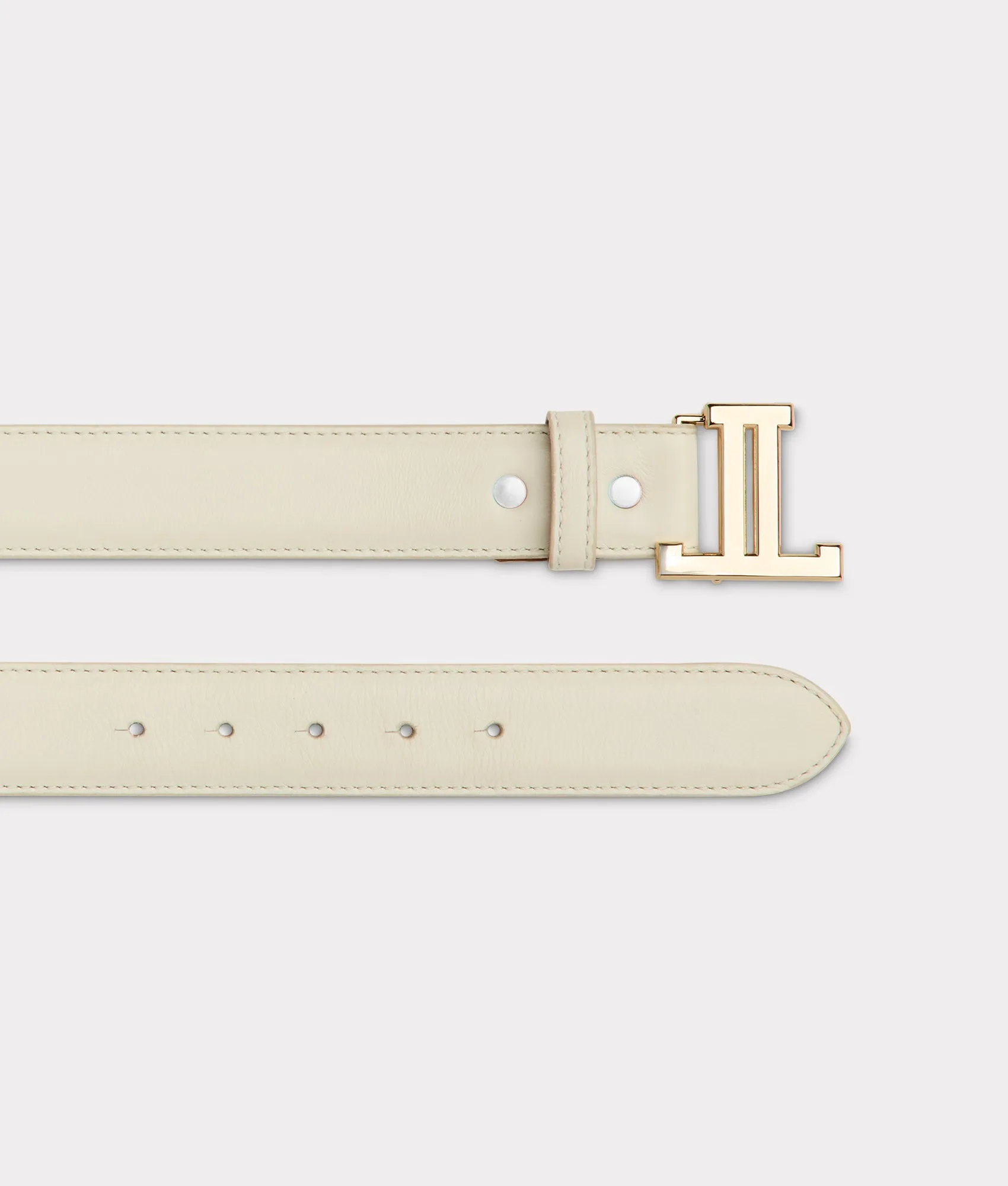 Women's Mirrored L Belt :: Glitz Cream