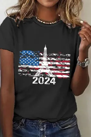 Women's Paris 2024 Olympics Games Team USA Casual Tee