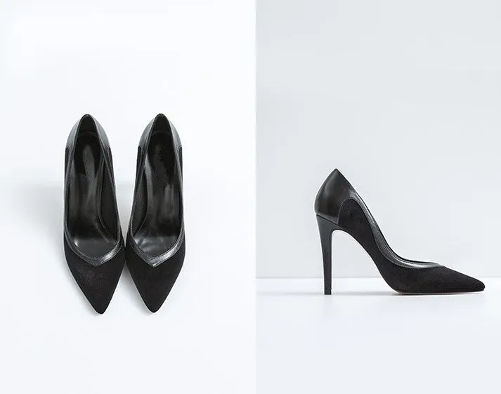 Women's Pointed Toe Suede Sexy High Heels AS150