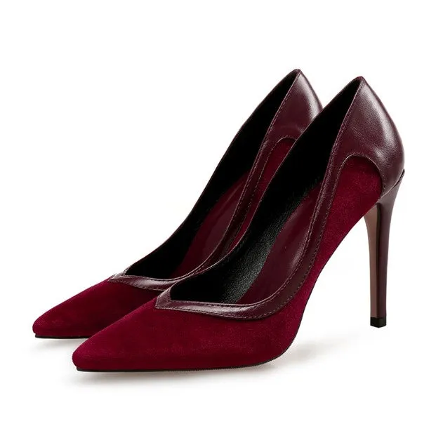 Women's Pointed Toe Suede Sexy High Heels AS150
