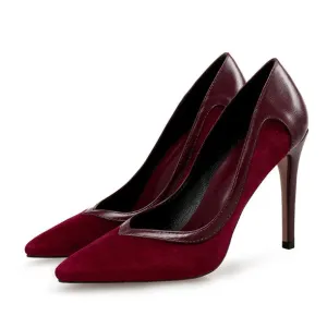 Women's Pointed Toe Suede Sexy High Heels AS150