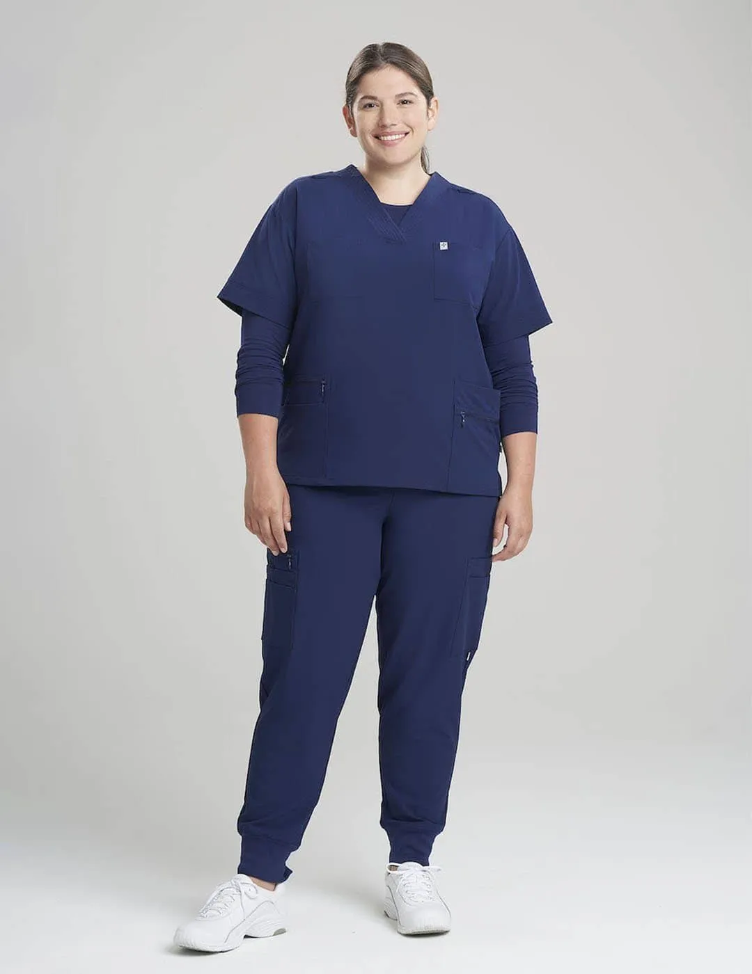 Womens Pro Scrub Top - Navy