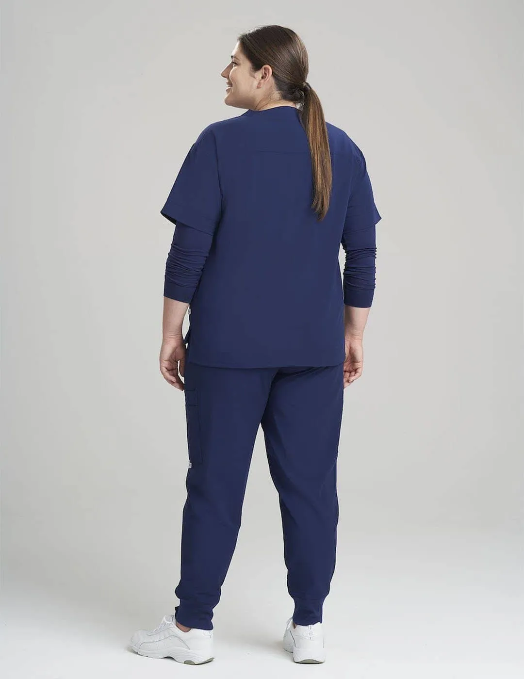 Womens Pro Scrub Top - Navy