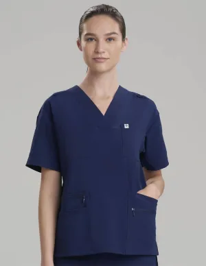Womens Pro Scrub Top - Navy