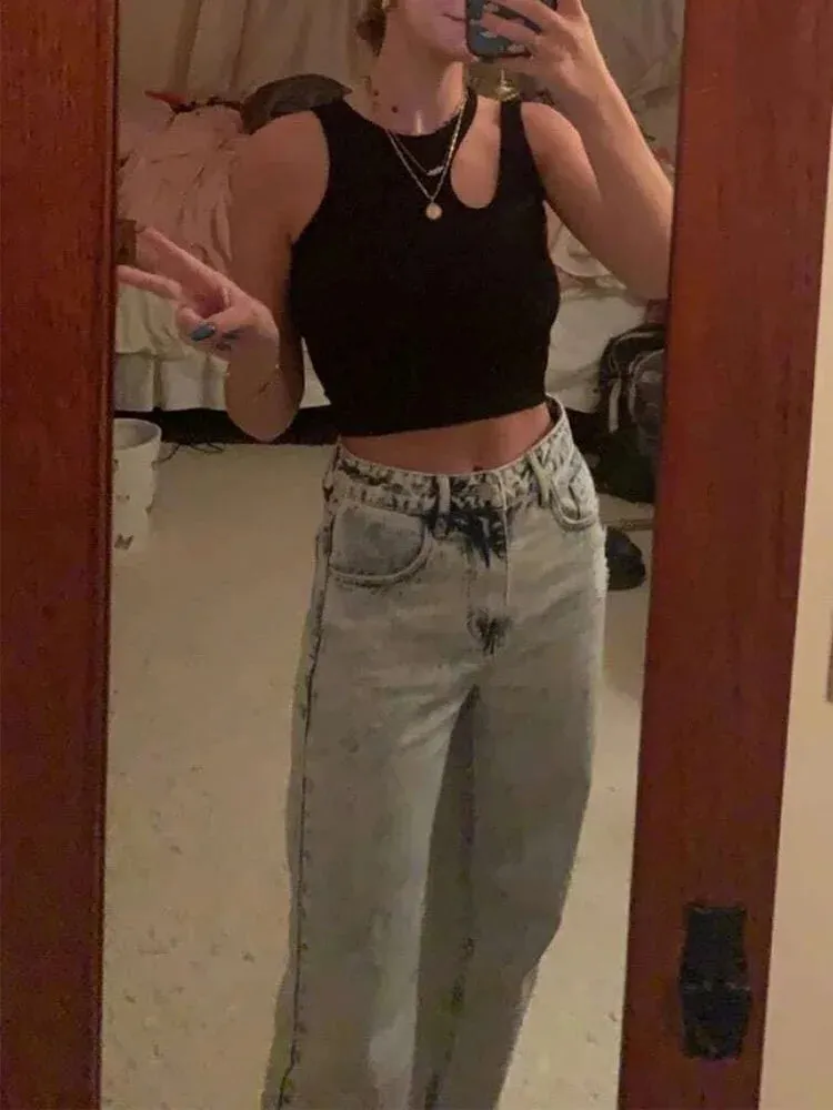 Women's Sexy Rib-Knit Sleeveless Crop Top - Summer Street Fashion Vest