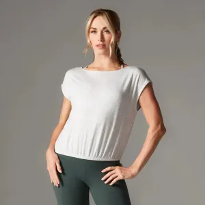 WOMEN'S TAVI VOYAGE BOATNECK TEE | ASH