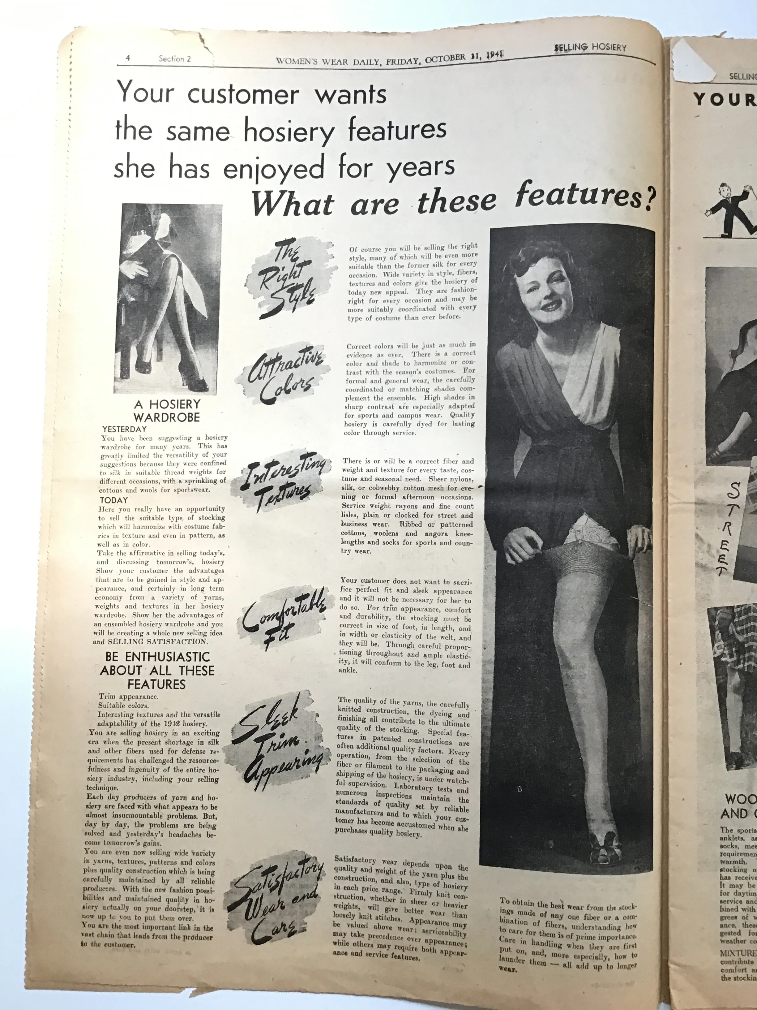 Women's Wear Daily : Selling Hosiery