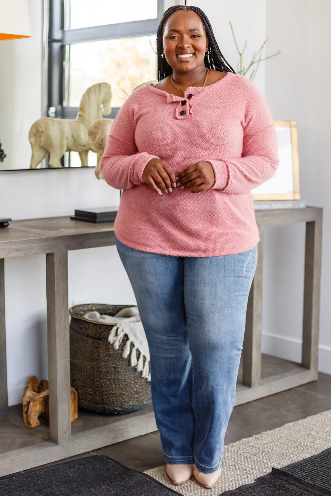 Wrapped Up in Books Top in Dusty Rose