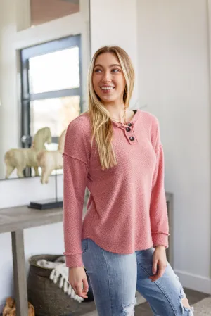 Wrapped Up in Books Top in Dusty Rose