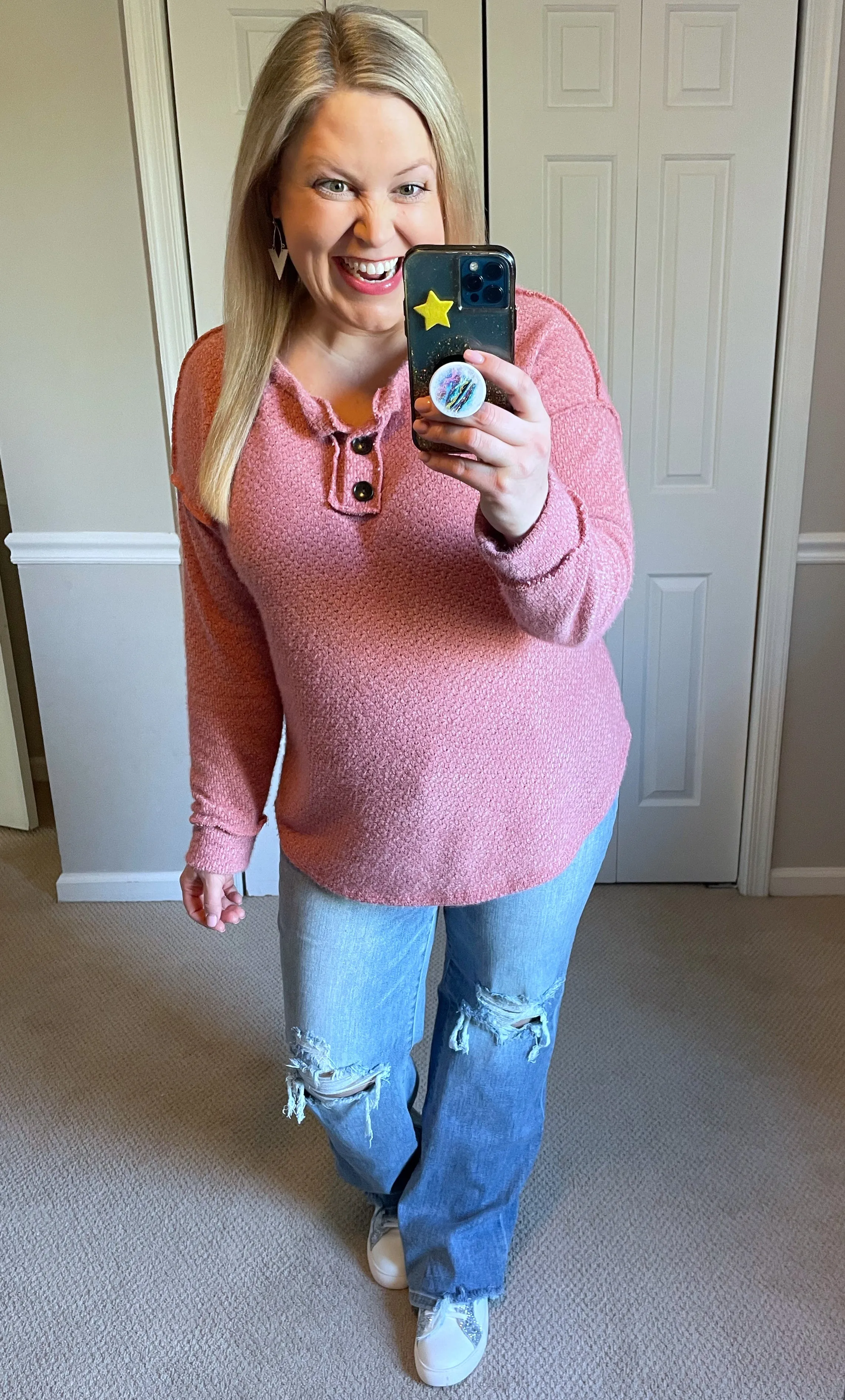 Wrapped Up in Books Top in Dusty Rose
