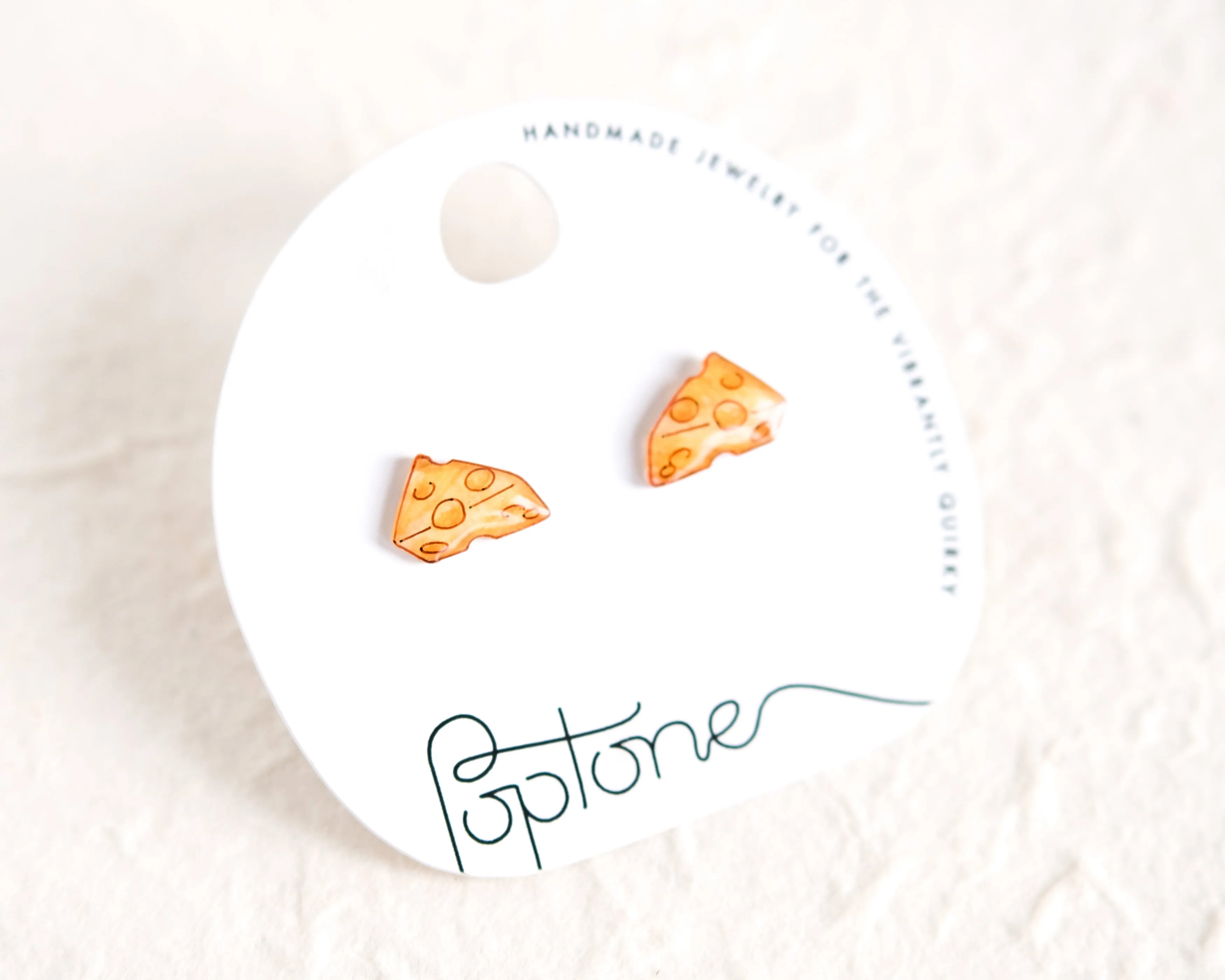Yellow Cheese Wedge Handmade Cheesy Wisconsin Earrings