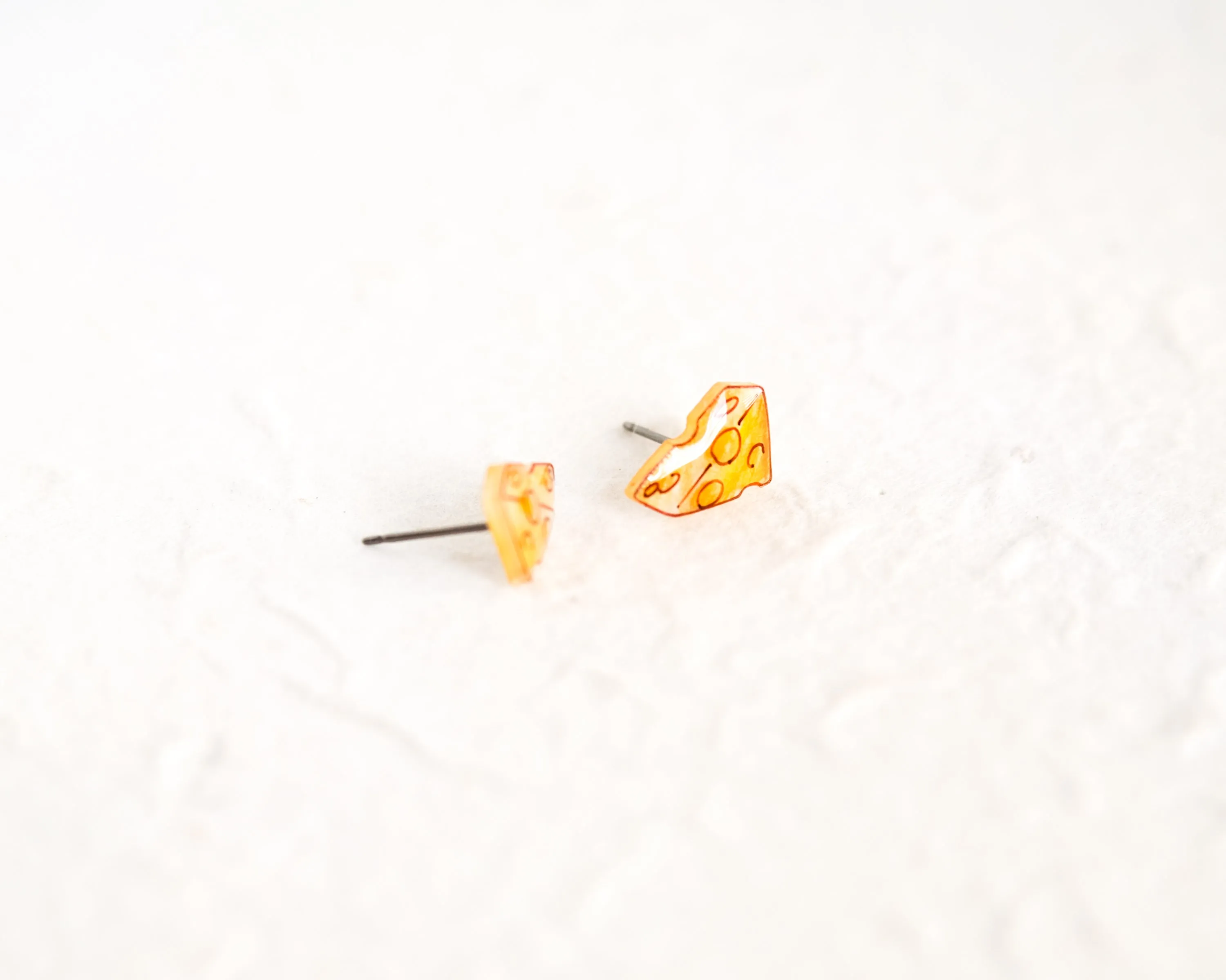 Yellow Cheese Wedge Handmade Cheesy Wisconsin Earrings