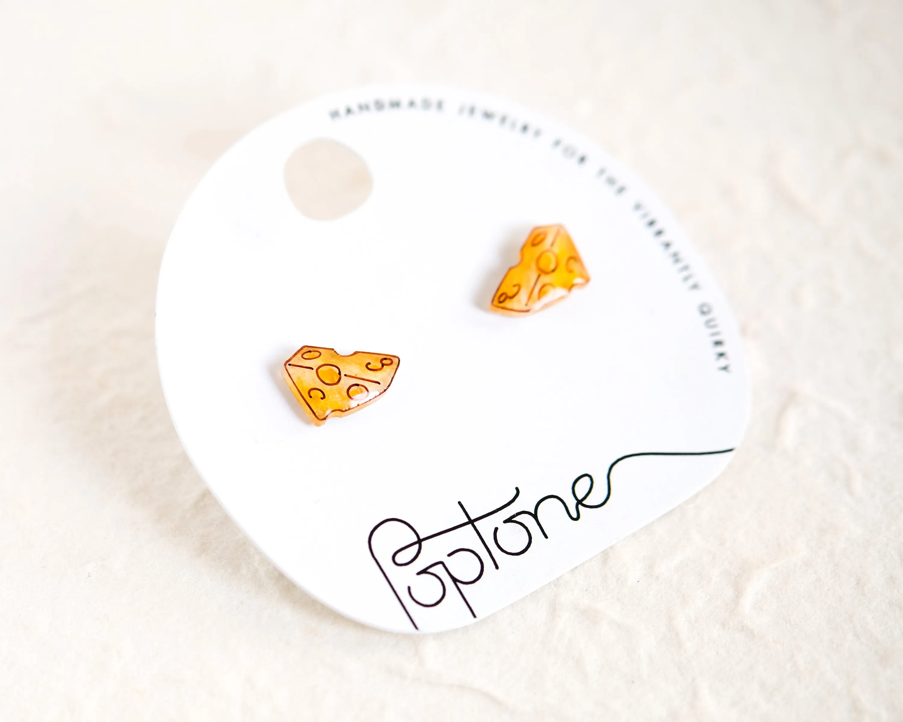 Yellow Cheese Wedge Handmade Cheesy Wisconsin Earrings