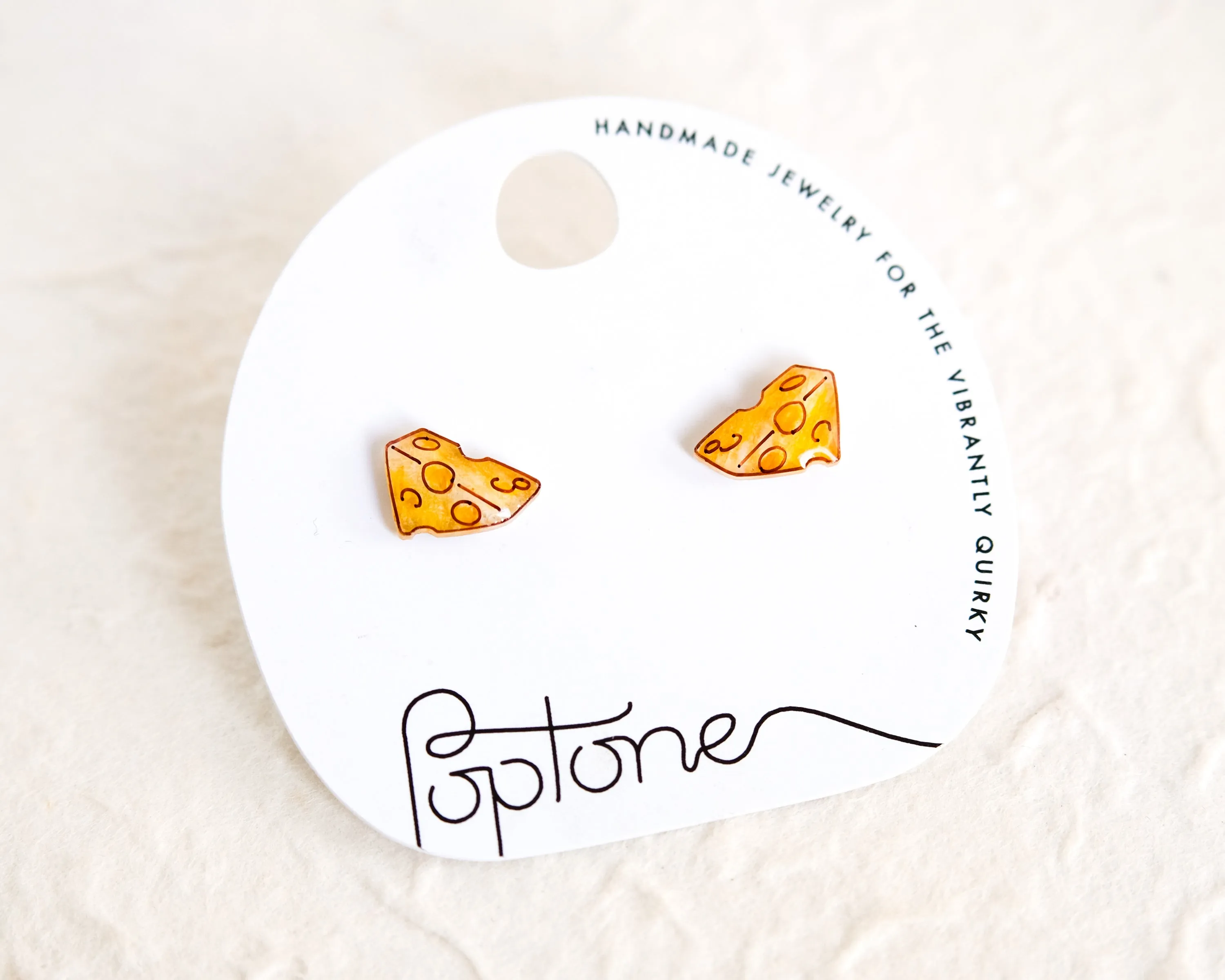 Yellow Cheese Wedge Handmade Cheesy Wisconsin Earrings