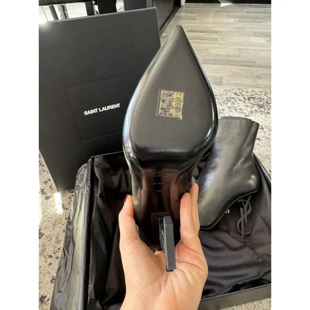 YSL Opyum Booties Size 6 NEW with Box, Dust Bags, and COA