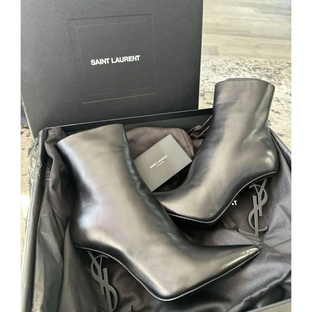 YSL Opyum Booties Size 6 NEW with Box, Dust Bags, and COA